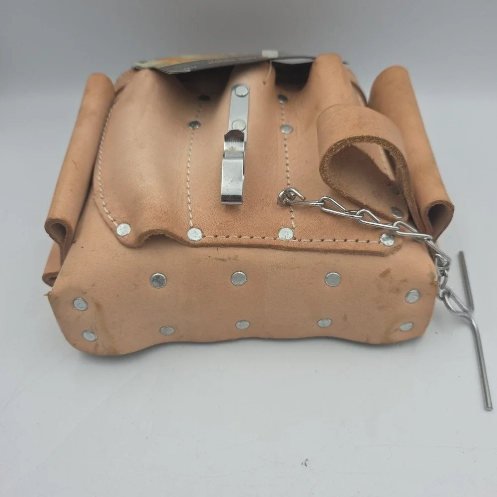 Clc Work Gear 521 Tool Pouch, Tool Pouch, Tan, Leather, 8 Pockets